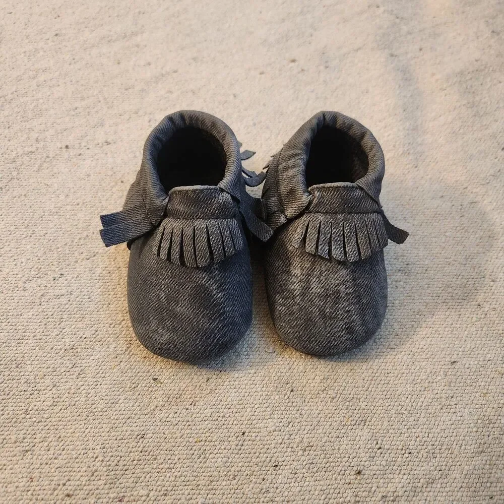 Sweet & swag moccasins Size 1 infant - Heather grey